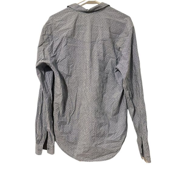 Slate & Stone Men's Cotton Button Up Shirt Size L Gray Black - Picture 2 of 3